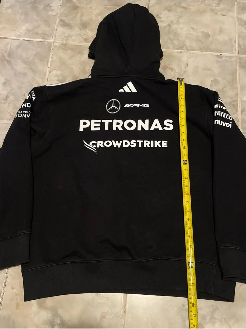 Mercedes AMG Petronas Hoodie Sweatshirt Mens XL F1 Formula One Adidas